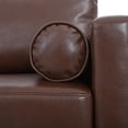 thumbnail image 6 of Spaco 3 Seat Small Couches For Living Room PU Sofe with 2 Soft Pillows, Brown, 6 of 12