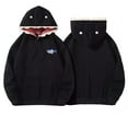 thumbnail image 3 of Zylanna Men's Hoodie Pullover, with Drawstring Shark Mouth Design Fleece Lined Stretchy Casual Sweatshirts for Men Black, 3 of 3