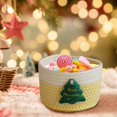 thumbnail image 4 of Home Textile Storage,Small Christmas Basket Christmas Storage Basket Cotton Rope Woven Basket For Nursery Cute Toy Storage Basket Christmas Basket For Gifts Empty Home Decor, 4 of 5