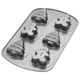 thumbnail image 3 of Wilton 6 Cavity Mini Cake Pan Mold, Christmas Tree & Gingerbread-Man Baking Pan, 3 of 4