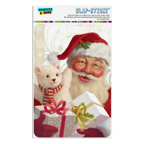 Christmas Holiday Santa and His Buddy Teddy Home Business Office Sign