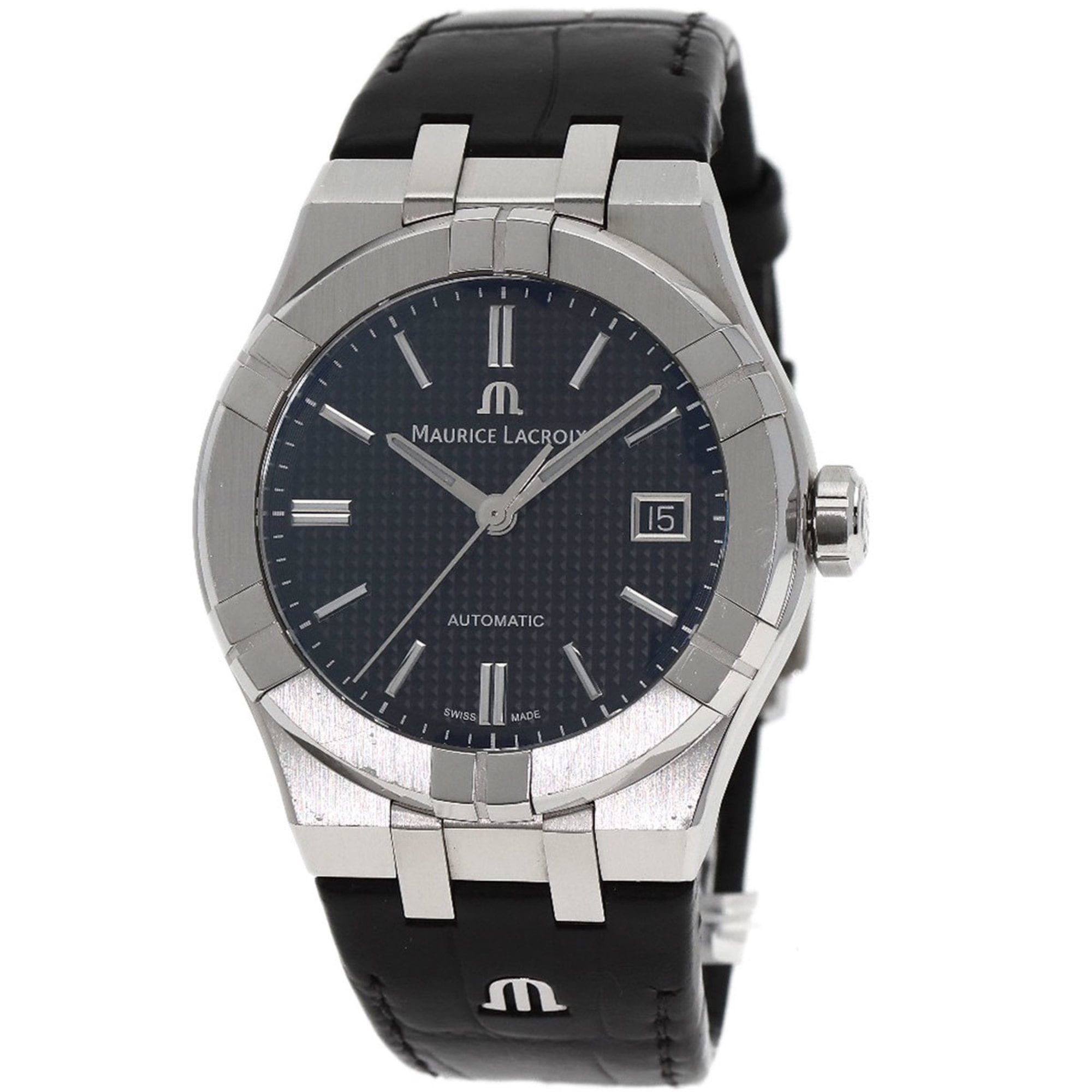 Pre-Owned Maurice Lacroix AI6007 Aicon 39mm Stainless Steel/Leather Men's Watch (Fair)
