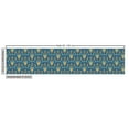 thumbnail image 3 of Oriental Fabric by the Yard Upholstery, Nostalgic Oriental Design Floral Squama Tile Mosaic with Turquoise Details, Decorative Fabric for DIY and Home Accents, Night Blue Apricot by Ambesonne, 3 of 5