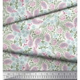 thumbnail image 3 of Soimoi Crepe Silk Fabric Leaves,Floral & Paisley Block Printed Craft Fabric by The Yard 42 Inch Wide, 3 of 3