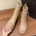 thumbnail image 6 of Bnwani Women Boots Fashion Thick Strap Versatile Casual Boot Yellow Size 6, 6 of 9