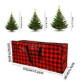 thumbnail image 3 of Zippered Extra Large Christmas Tree Storage Bag with Handles,Durable Storage Tote Container for Christmas Tree,Wreaths,Holiday Decor,Black White Plaid, 3 of 6