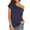 Navy#Women's One Shoulder Casual Tops, variant on Women's Off The Shoulder Tops Summer Casual One Shoulder Short Sleeve T Shirts Dressy Basic Going Out Workout Tshirt 2026 Wine,XXL