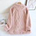 thumbnail image 4 of cfhntfmh Sherpa Jacket Women Fuzzy Fleece Button down Open Front Cardigan Soft Fluffy Pajama Winter Coats Sleepwear（Pink,X-Large), 4 of 7