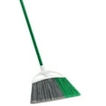 Libman 2pk Precision Angle Brooms and Dust Pan Value Pack Green Steel Handle Dual Broom Fibers