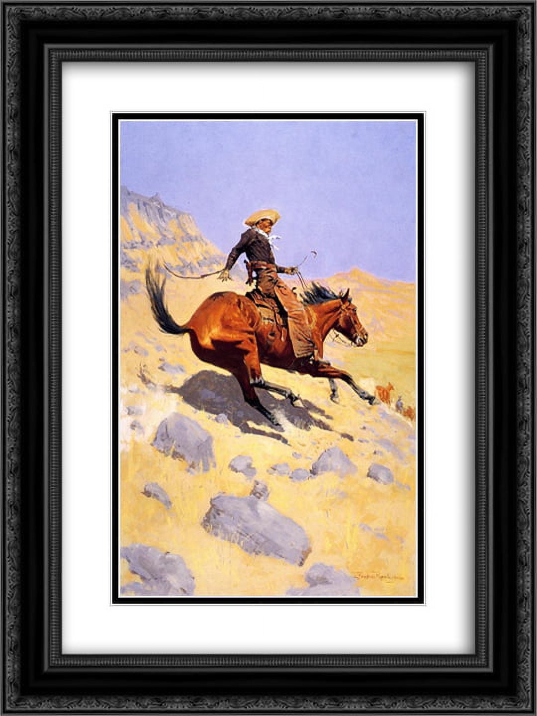 Frederic Remington 2x Matted 20x24 Gold Ornate Framed Art Print  'Self-Portrait on a Horse' - Walmart.com, image size:1080x1440