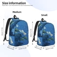thumbnail image 3 of Honeii Hibiscus Flowers Calm Water Print Canvas College Laptop Backpack, Durable Rucksack Travel Notebook Bag School Backpack Book Bag for Men Women-Medium, 3 of 7