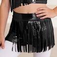 thumbnail image 6 of iiniim Girls Metallic Tassels Latin Dance Shorts Jazz Cha-cha Disco Party Performance Dancewear Black 6, 6 of 7