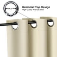 thumbnail image 3 of Cortinas de ventana ChrisDowa, pequeñas, con aislamiento térmico, color beige, 3 of 7
