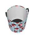 thumbnail image 5 of Uemuo Flowers and Lady Bugs Pattern Circular Laundry Hamper Basket with handles,Collapsible laundry basket,Large capacity laundry hamper,Laundry Organizer-Small, 5 of 8
