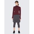 thumbnail image 5 of Women's Modest Skirted Capris Running Workout Mid Length Skort Pocket Active Sport Leggings, 5 of 5