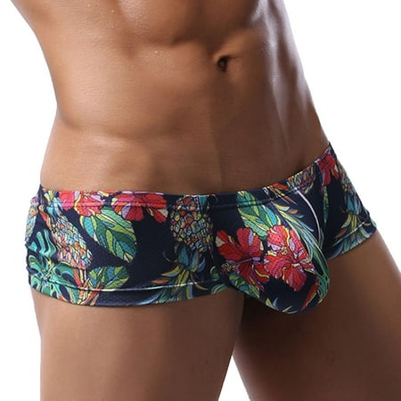 

Panties Clearance Men S Trendy Trendy Casual Comfortable Breathable Printed Mid-Low Waist Panties Blue L