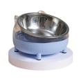 thumbnail image 1 of HLONK Bols Surélevés pour Chat en Acier Inoxydable Incliné avec Support pour Pu, 1 of 13