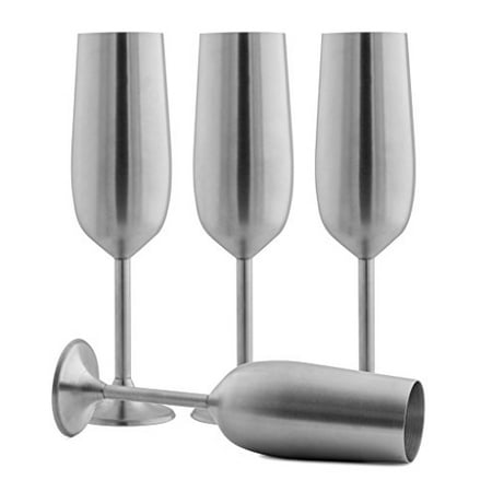 Modern Innovations Stainless Steel Champagne Flute Set Of 4 10 Oz Modern Innovations Stainless Steel Champagne Flute Set Of 4 10 Oz Made Unbreakable Bpa Free