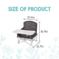 thumbnail image 6 of Regalo My Chair Portable Multi-Functional Booster Seat with Attachable Tray, Adjustable for Ages 9 to 36 Months, Holds up to 37 lb, Gray, 6 of 13