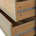 thumbnail image 3 of Storage Cabinet with Drawers, Black Rattan-Style MDF Cabinet for Living Room Bedroom Entryway, 3 of 8