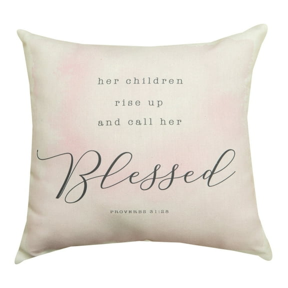 Her Children Rise Up Word Pillow 12"x12" Throw Pillow