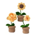 thumbnail image 2 of fastboy Crochet Kit Accessories Handmade Crocheted Planter for Kids Teens Beginners Yellow, 2 of 9