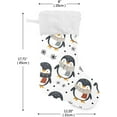 thumbnail image 4 of Christmas Stockings Penguins with Snowflakes Classic Personalized Large Stocking Decorations for Family Holiday Season Party Decor Set of 3pcs,18", 4 of 6