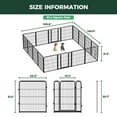 thumbnail image 2 of FXW Homeplus Unleashed Indoor Dog Playpen - Stress-Free and Safe Play, Heavy Duty 32 Inch 16 Panels Dog Pen for Small and Medium Dogs, Black│Patented, 2 of 6