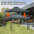 thumbnail image 6 of LELINTA Gazebo Canopy Top Replacement 10x10 FT 2 Tier Patio Outdoor Patio Garden Canopy Sunshade Cover UV30, 6 of 8