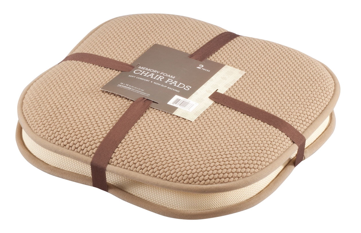 Memory Foam Chair Pads, Set of 2
