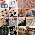 thumbnail image 2 of MATROOY Luxury Crystal Cubic Zircon Earrings Stud Dangle CZ Wedding Women Jewelry New-#17 Crystal Hoop, 2 of 9