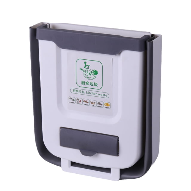 maskred PP TPR Trash Can Foldable Punch-free Lidless Garbage Classification Bin Dustbin House Bathroom Kitchen Waste Basket White Large