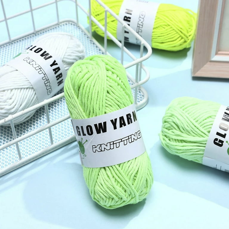 5 Rolls Glow in the Dark Yarn Luminous Knitting Crochet Yarn for