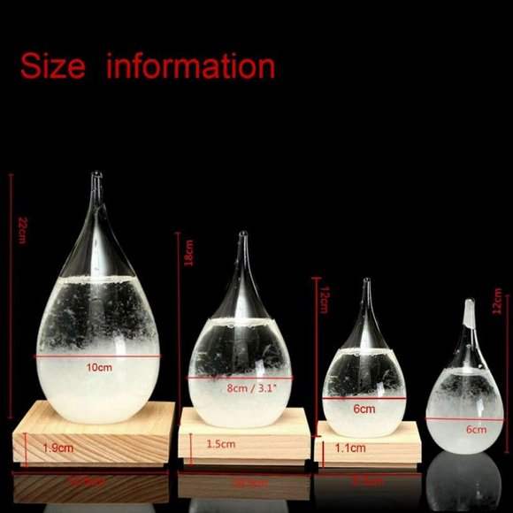 Storm Glass Weather Predictor-Creative Forecast Nordic Style Decorative Weather Glass on Home & Office