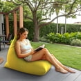 thumbnail image 2 of Covers & all Ultra-Supportive Pivot Shaped Bean Bag Chair with Sunbrella Fabric, UV Resistant Bean Bag Lounger - Canvas Sunflower Yellow (L, 55 L × 40 W × 40 H inch)(Beans not included), 2 of 5