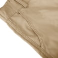 thumbnail image 5 of Bermuda Cargo Denim Shorts for Women Knee Length Elastic Waist Multi Pockets Casual Summer Long Jorts Beige M, 5 of 5