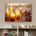 thumbnail image 2 of wall26 Canvas Print Wall Art Bokeh Effect Relaxing Meditation Candles Autumn Leaf Nature Wilderness Photography Realism Rustic Landscape Colorful Multicolor for Living Room, Bedroom, Office - 16&quot, 2 of 5