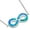 White, variant on 925 Sterling Silver Blue Simulated Opal Infinity Pendant Necklace