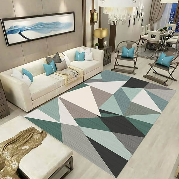 Xoxingysm Carpet the Living Room Carpet Is Geometrically Good for Household Use the Bedroom Is Covered with Floor Mats and the Bedside Carpet Is Used As A Floor Mat