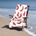 thumbnail image 3 of red Chili Pepper pattern Bath Towels, Microfiber Towel for Bathroom, Highly Absorbent Shower Towels, Quick Dry Large Towel, Yoga Sports Beach SPA Hotel Towel 32x52 Inch, 3 of 5