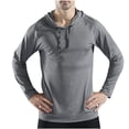 thumbnail image 2 of pstuiky camisas de manga larga para hombre, Camiseta deportiva y de fitness para hombre, de color liso, elástica, de manga larga y con capucha camisetas de hombre xxl, 2 of 4