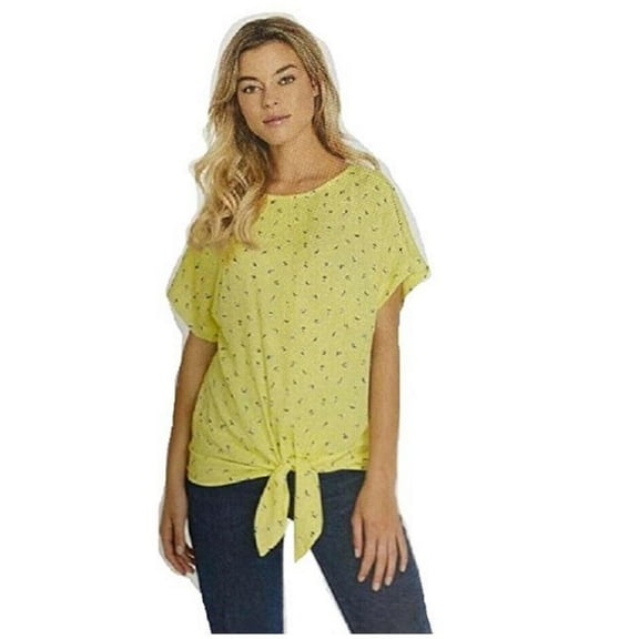 Buffalo Ladies' Tie Front Top (Yellow, X-Large)