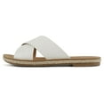 thumbnail image 2 of Soda Shoes Women Sandals Crisscross Band Strap Casual Espadrille Slides PRISM-S White 9, 2 of 5