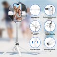 thumbnail image 2 of Soporte de trípode para teléfono MQOUNY 38 con palo para selfies y color blanco claro, 2 of 7