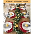 thumbnail image 4 of 15 Inch Round Placemats Set of 4, Red Christmas Snowman Non Slip Heat Insulation PP Table Mats, Xmas Snowflake Tree Winter Washable Place Mats for Kitchen Dining Party Table Decor, 4 of 7
