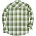 thumbnail image 3 of Dubinik® Mens Flannel Shirts Long Sleeve Pearl Snap Buttons Western Cowboy Vintage Work Casual With Pockets Plaid Shirt, 3 of 7