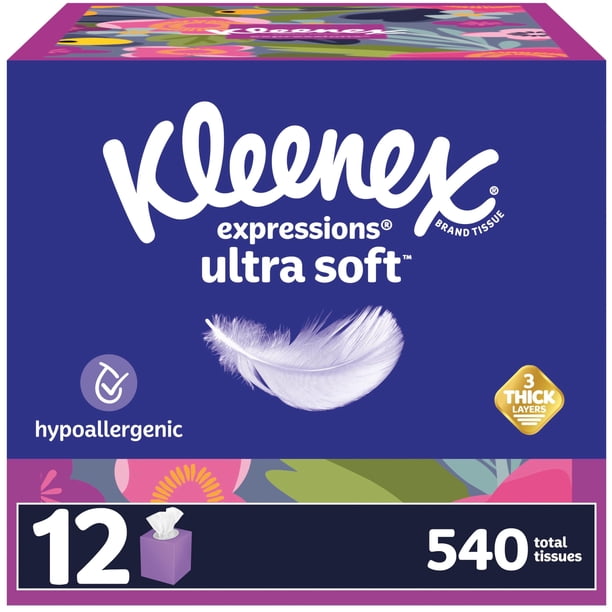 Pañuelos faciales Kleenex Expressions Ultra Soft 540 pañuelos
