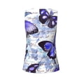 thumbnail image 5 of Xecao Butterflies print women's scoop neck, loose-fit workout tank tops for the gym., 5 of 9