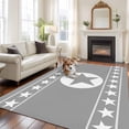 thumbnail image 2 of Large Area Rugs for Living Room Bedroom, Western Star Ethnic 6'x9' Rug Washable Carpet Runner Indoor Outdoor, Grey Texas Ethnic Stars Tribal Art Non Slip Floor Mats Rug for Kitchen, Playroom, 2 of 8