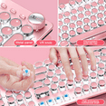 thumbnail image 3 of Retro Mechanical Gaming Keyboard 104 Key, LED Backlit Keyboard Mechanical Computer Keyboard with USB, Wired Keyboard for Windows PC, 3 of 9